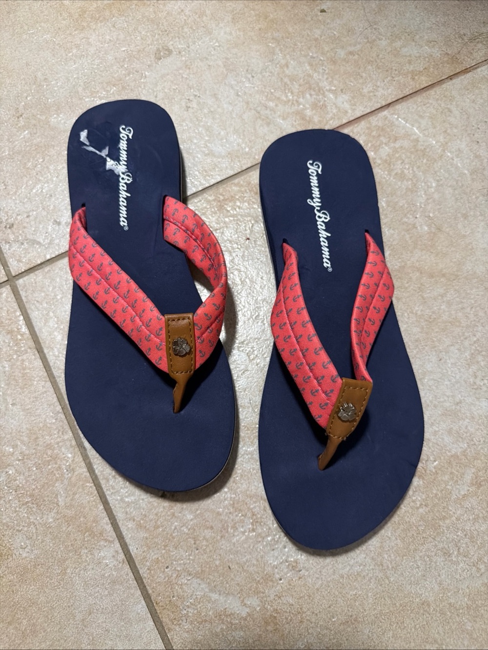 Tommy Bahama Miramar Sandal Shoes Size 7.5 Or 8 Flip Flops Flats 🆕 Bb
